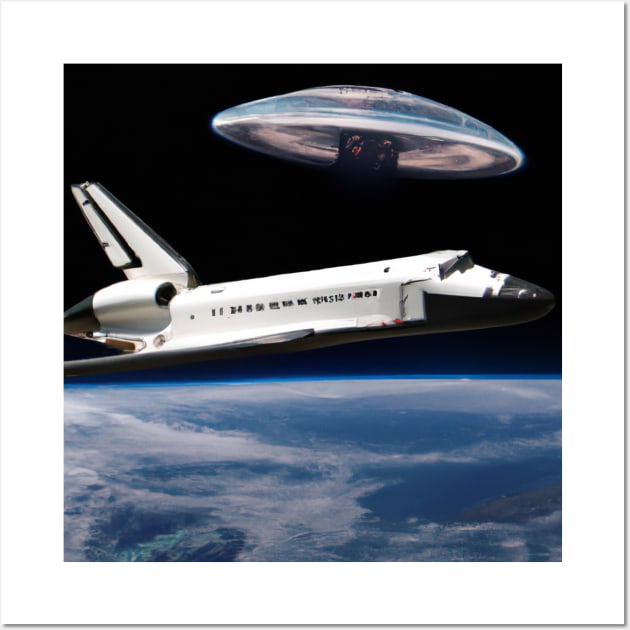 First Contact in Low Earth Orbit Wall Art by Starbase79